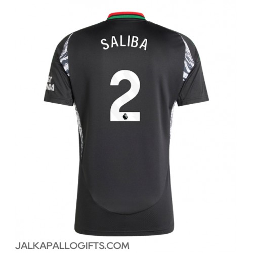 Arsenal William Saliba #2 Vieraspaita 2024-25 Lyhythihainen